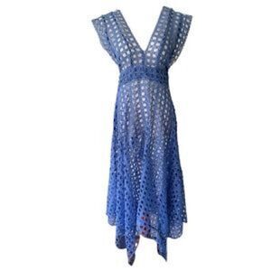 Thurley White VNeck open knit dress